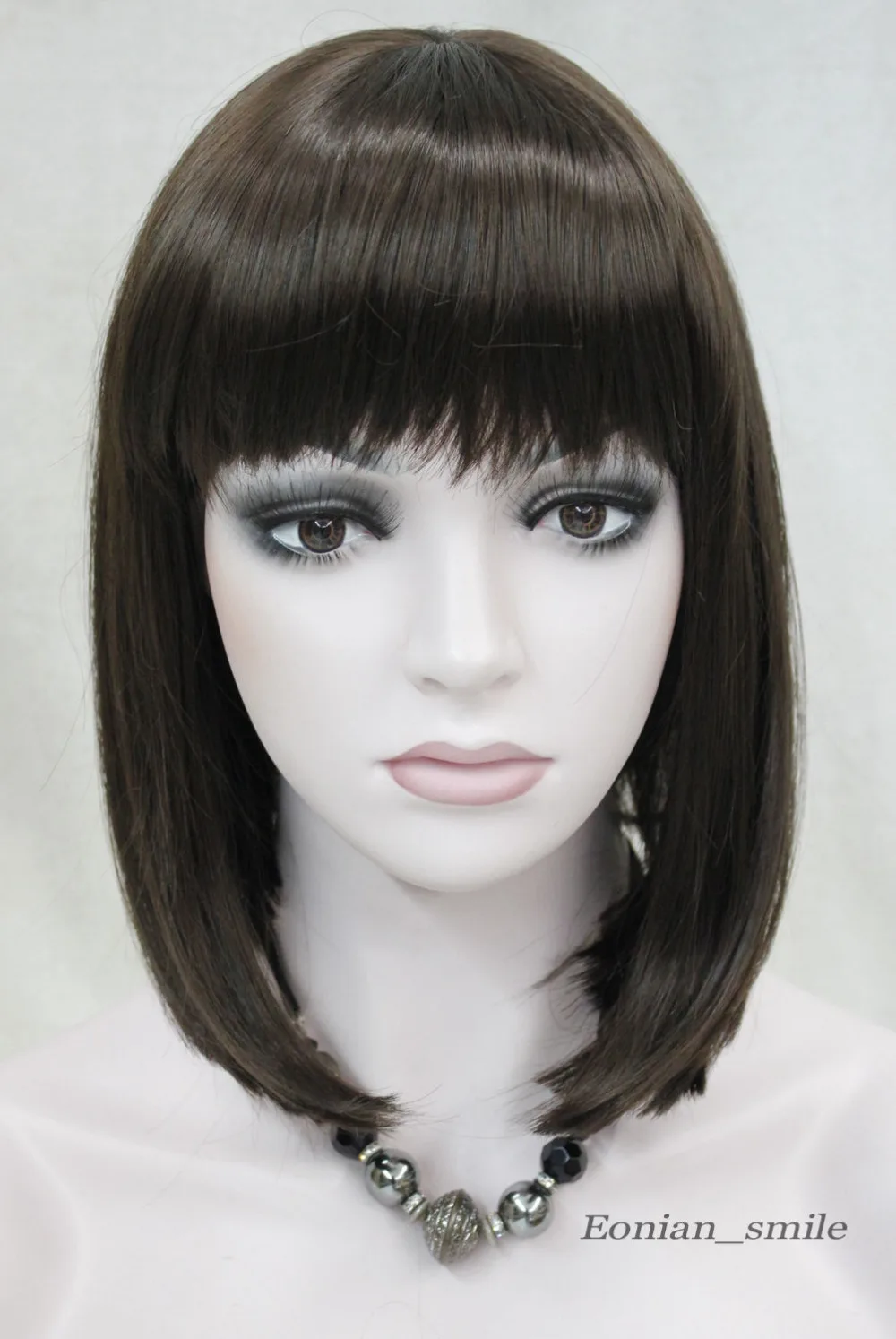 Bob Chestnut Brown Short Women Female Daily Hair Full Wig Hot