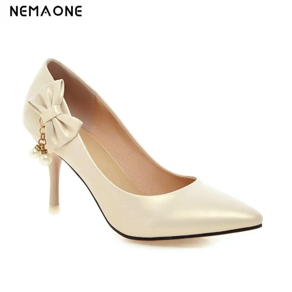 

New sweet women pumps high heels pointed toe thin high heel women shoes summer autumn dress shoes woman