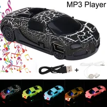 Hot sale da moda conveniência Super Carro Bonito USB Mini MP3 Player Suporte 32 GB Micro SD TF Cartão + Earphone17Dec22