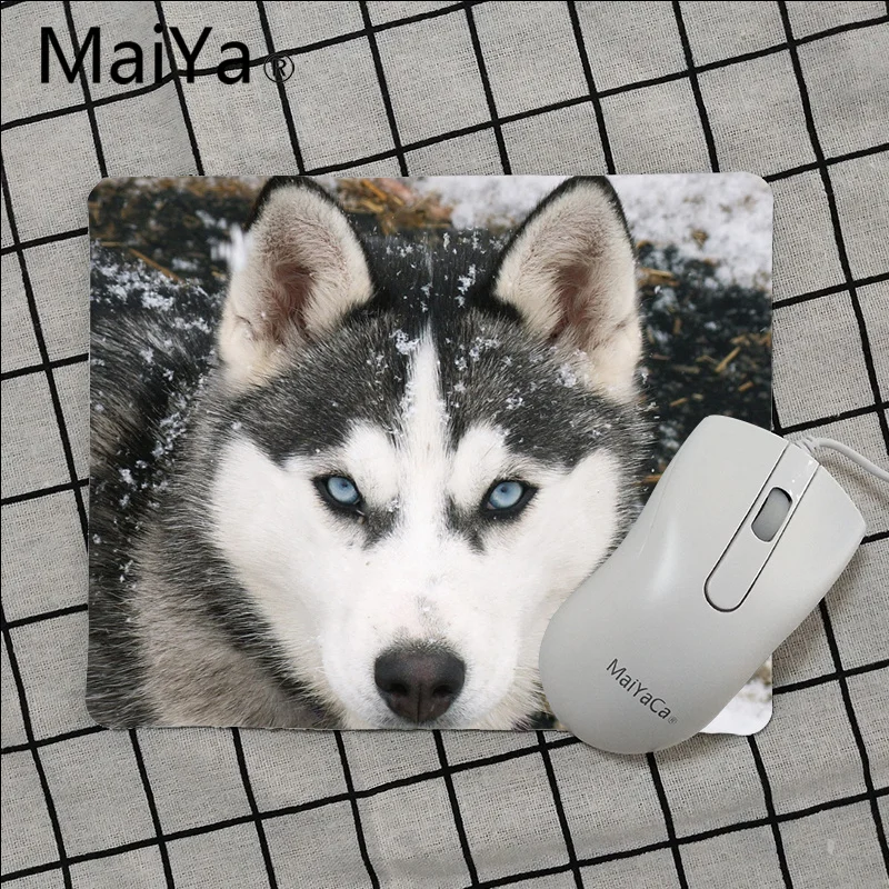 Maiya, высокое качество, собака хаски, животные, Нескользящие, прочные, силиконовые компьютерные коврики,,, игровой коврик для мыши - Цвет: No Lock Edge25x29cm