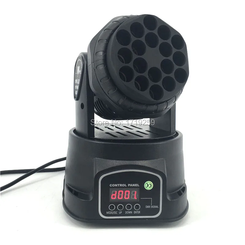 

8pcs/lot 2017 HOT! 18x3w RGB LED mini Moving Head Light Moving Head Beam Light For Event,Disco Party SHEHDS Stage Lighting