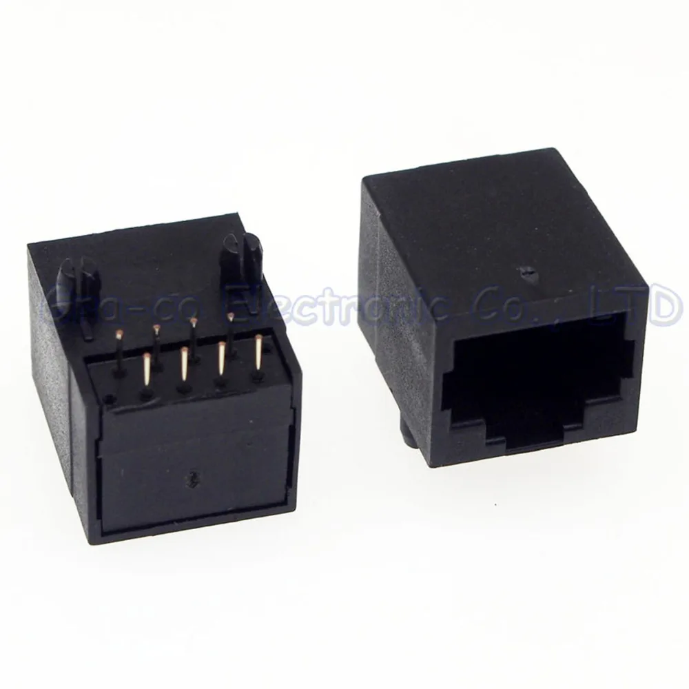 

50pcs 8P8C RJ45 Network Port LAN Interface RJ45 Jack Internet socket 90 degrees