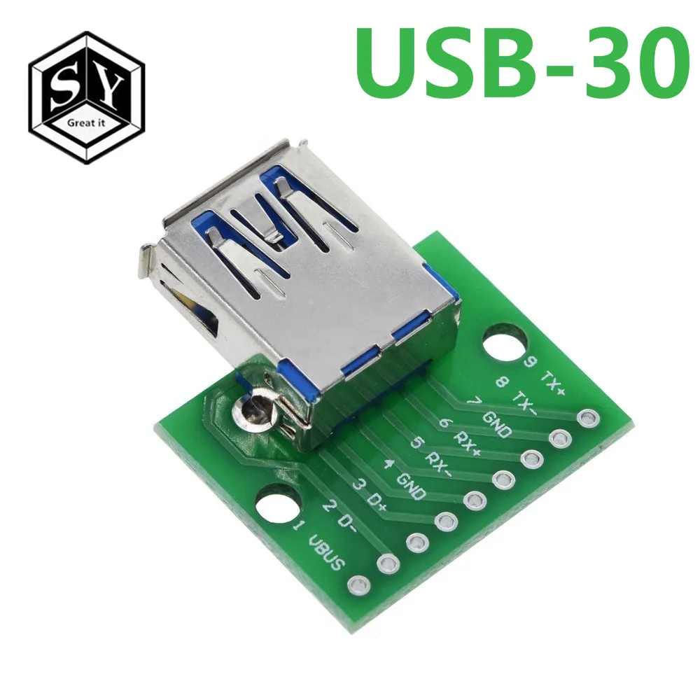 10 шт. USB разъем папа/Мини MICRO DIP адаптер 2 54 мм 5pin Разъем B Тип USB2.0 Женский PCB