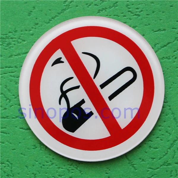 Круглый акриловый не курить знак клей, двери вывески стены окна автобус не курить табака бесплатно дыма, баннер стикер