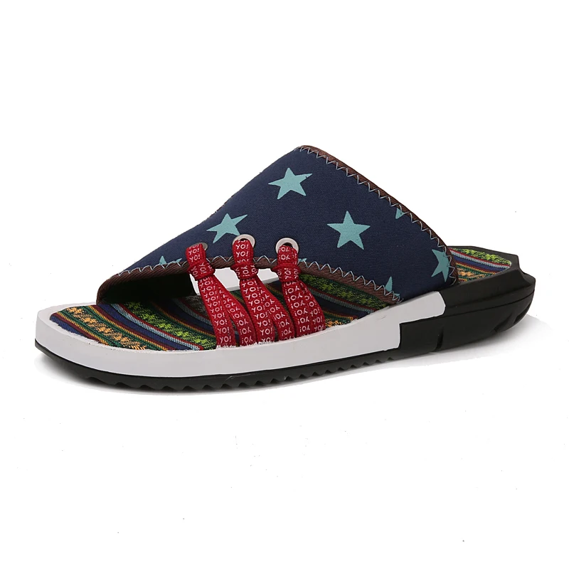 flower summer mixed colors men slippers desinger outdoor sandals camouflage casual shoes pants male leisure moccasins for men (15)