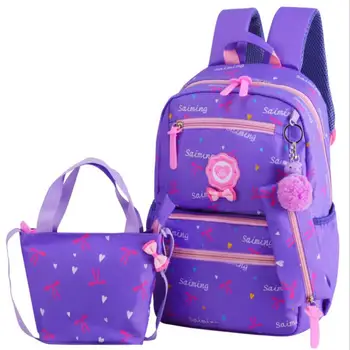 

School Bags Teenager Girls Printing travel Backpacks kids Orthopedic Backpack 3pcs/Set Rucksack schoolbags mochila infantil