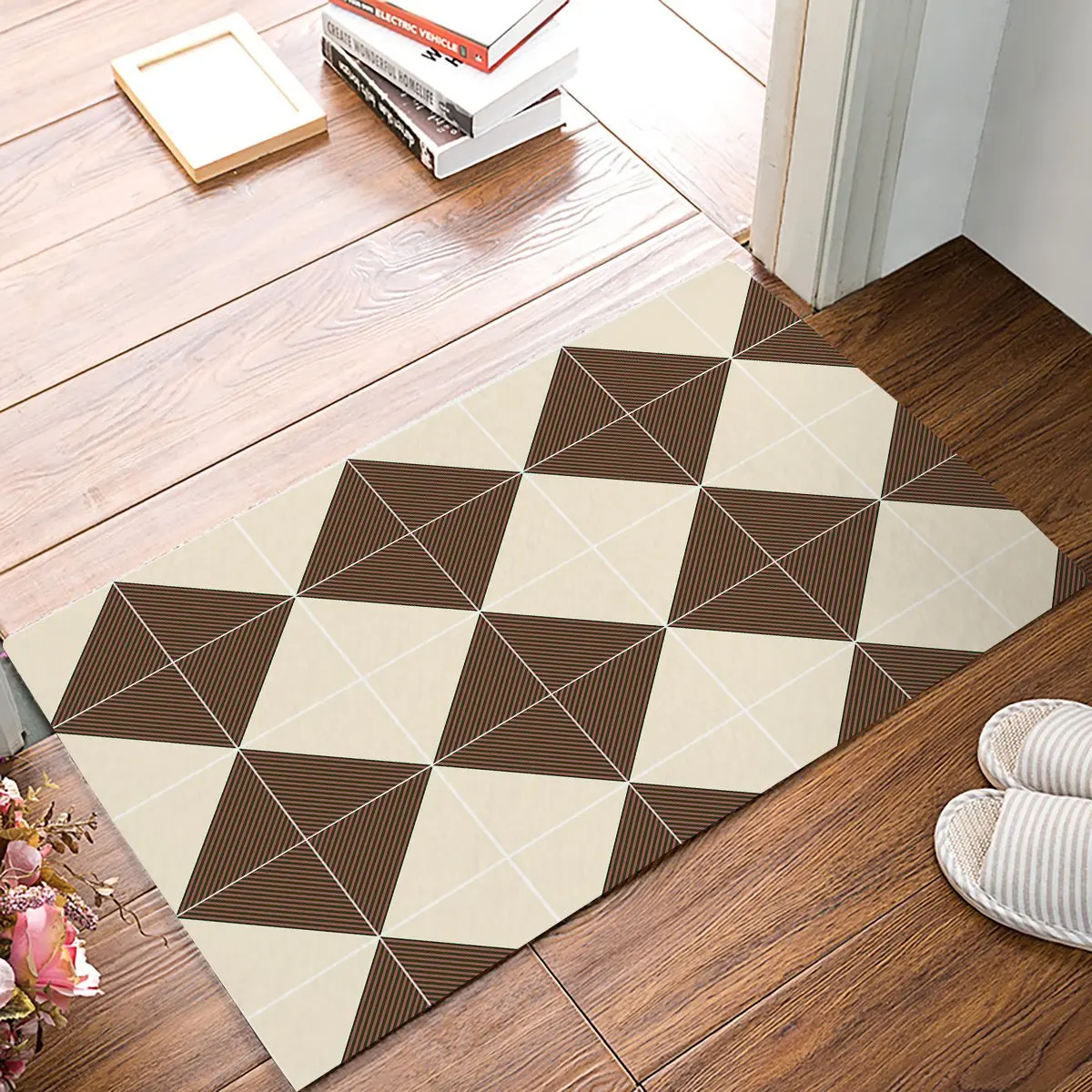 Modern Contemporary Print Door Mats Kitchen Floor Bath Entrance Rug Mat