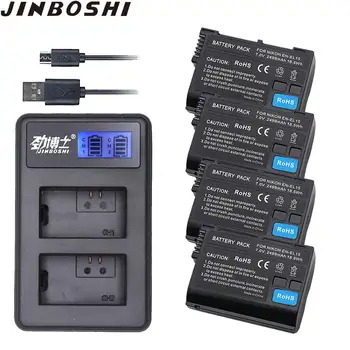 

4x EN-EL15 EN EL15 battery + USB charger for Nikon D750 SLR camera battery D7000 D7100 D7200 D610 D7500 D810 D850 Z7 Z6