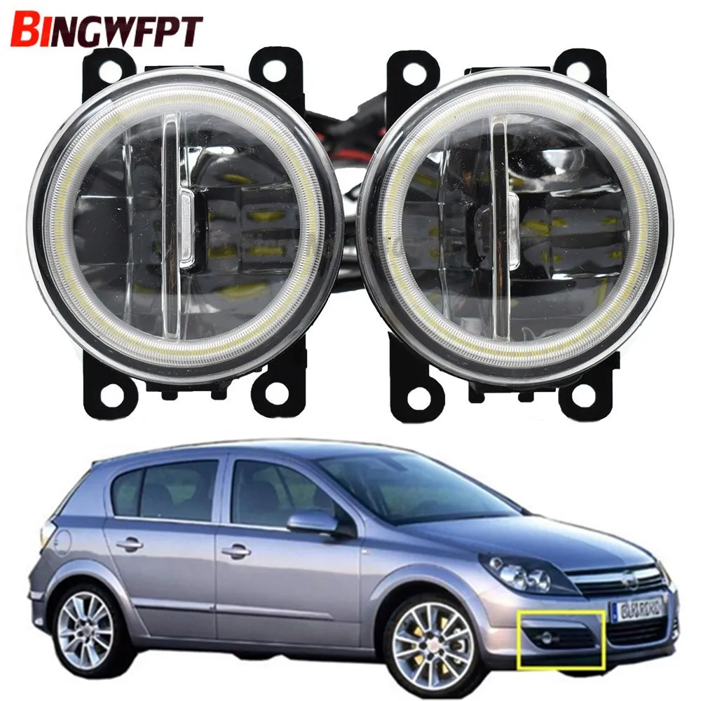 

2x NEW Angel Eyes For Opel Astra OPC G H 2002-2010 6710027 Car styling front bumper LED fog Lights high brightness fog lamps