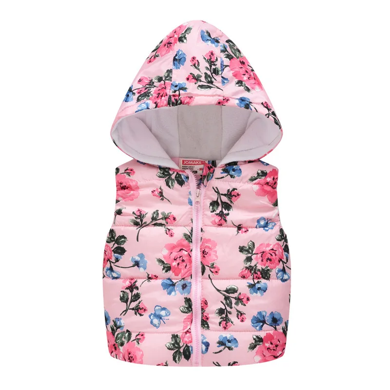 2022 Autumn Winter New Boys Girls Sleeveless Hooded Wool Vest Jacket Cartoon Print Coat Kids Warm Cashmere Vest Outwear Clothes leather jacket with hood