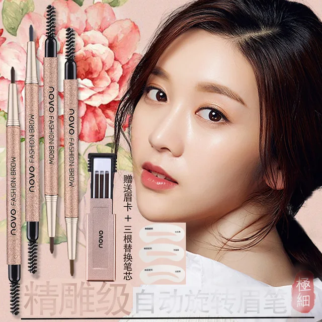 Cheap Waterproof Automatic Double Head Eyebrow Pencil with Brush Long Lasting Durable Eyebow Pen Cosmetic Makeup Tools 4 Colors Cheap Waterproof Automatic Double Head Eyebrow Pencil with Brush Long Lasting Durable Eyebow Pen Cosmetic Makeup Tools 4 Colors
