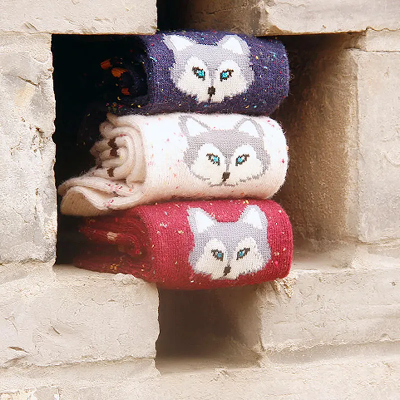 2018 New Korean Kawaii Animal Wool Socks Winter Autumn Women Owl Cat Deer Fox Wolf Cartoon Patterned Sock Cute Thermal Socks 2018 New Korean Kawaii Animal Wool Socks Winter Autumn Women Owl Cat Deer Fox Wolf Cartoon Patterned Sock Cute Thermal Socks