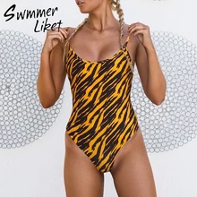 Струнный Монокини летний купальный костюм женский сексуальный купальник Цельный купальник с высокими плавками женский пуш-ап бикини с открытой спиной для плавания