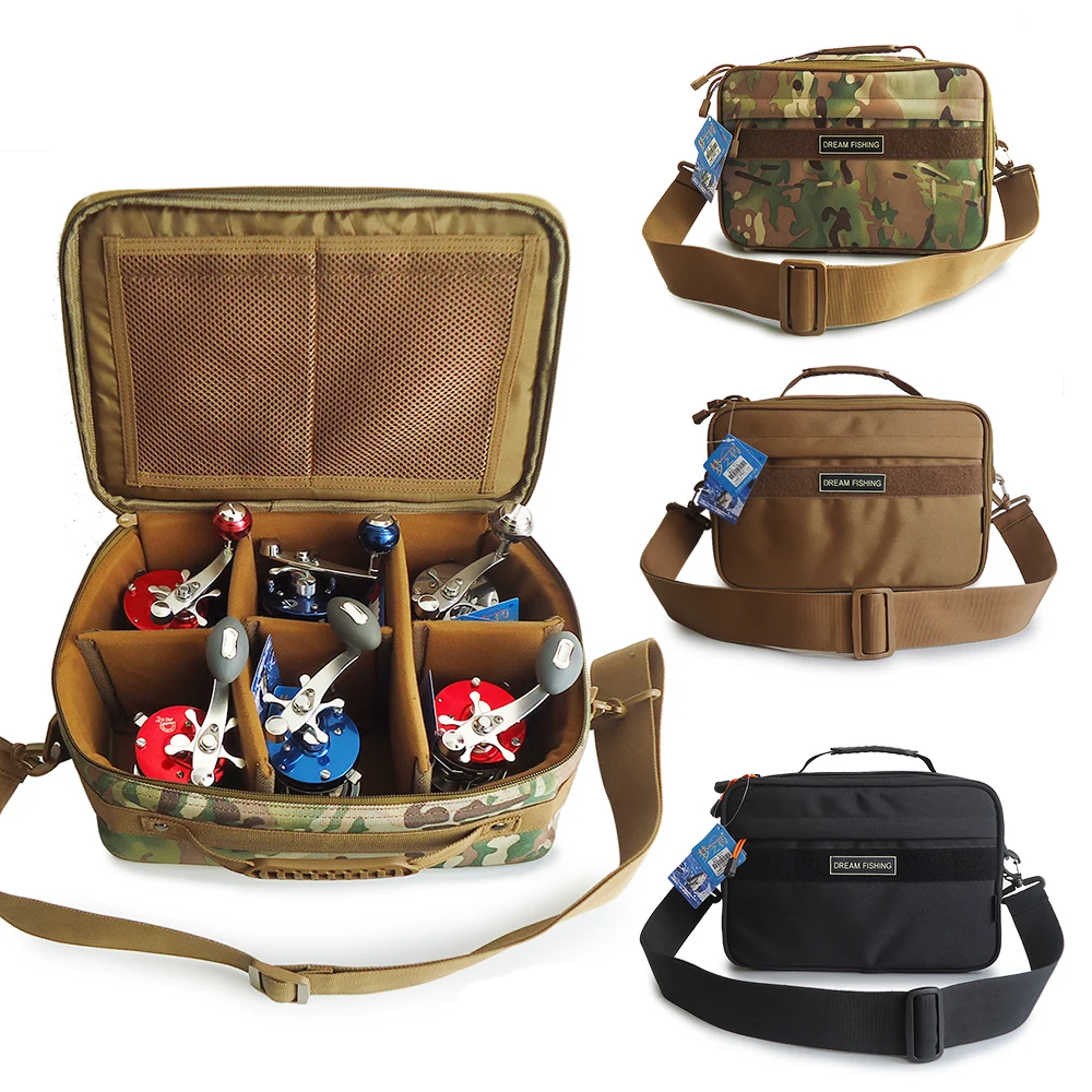 

Dream Fishing Reel Bag Portable Outdoor Fishing Reel Lure Gear Bag Waterproof Storage case Bag For Fishing 33 * 13 * 23cm