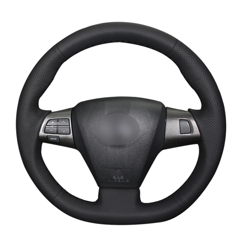 Black PU Artificial Leather Car Steering Wheel Cover for Toyota Corolla