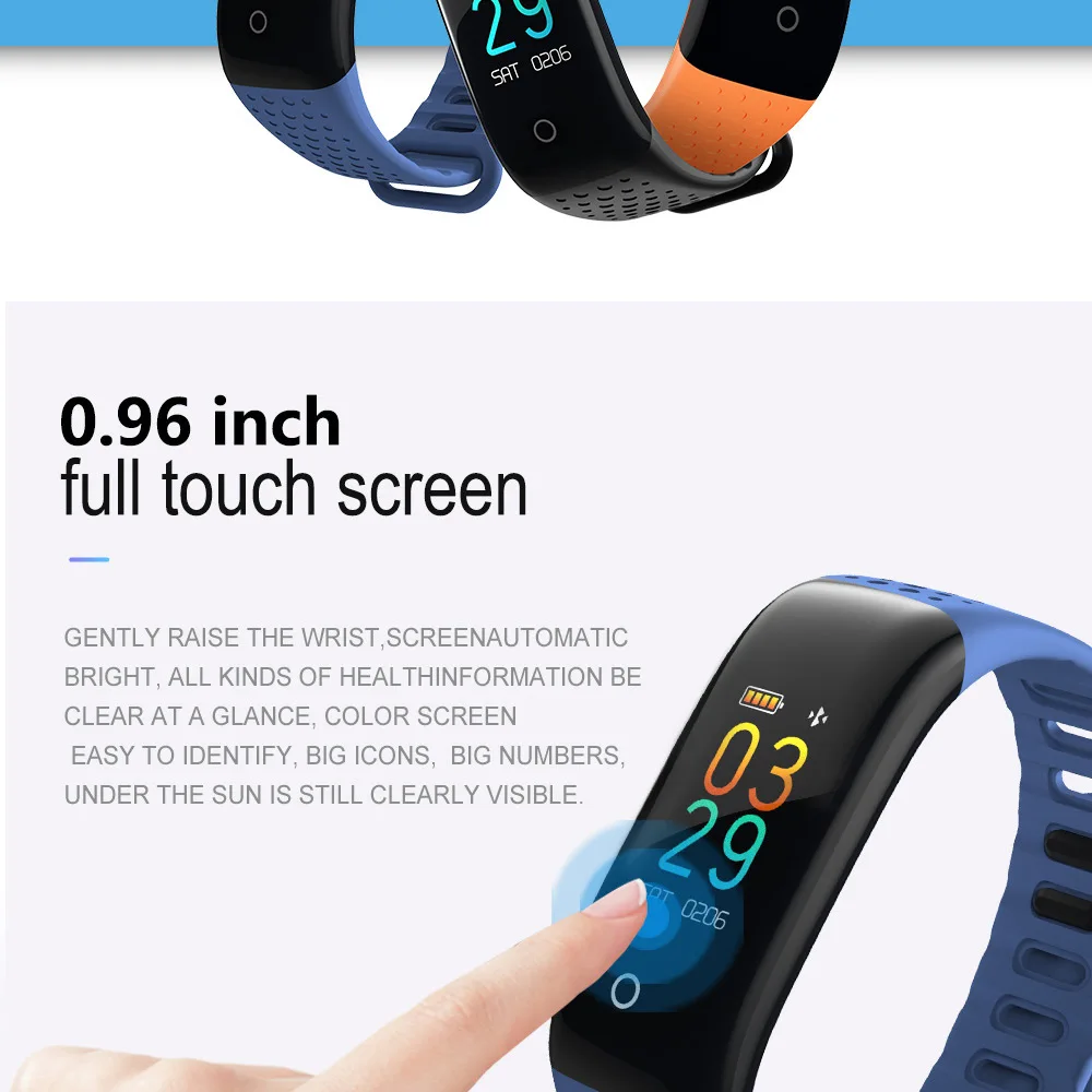 Z6 смарт-браслет компактный 0,96 Экран Touch здоровья мониторинга Intelligent IP67 плавание Смарт лентой часы спортивные Напульсники