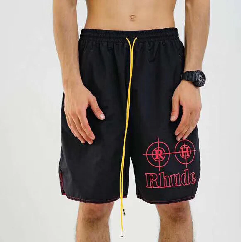 

Rhude Shorts Men Women Mesh Hip Hop Short Pants Circle Cross Drawstring Sportswear Casual Rhude Short Pants