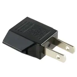 Новый Евро ЕС США мощность Plug адаптер конвертер с двумя отверстиями ABS черный