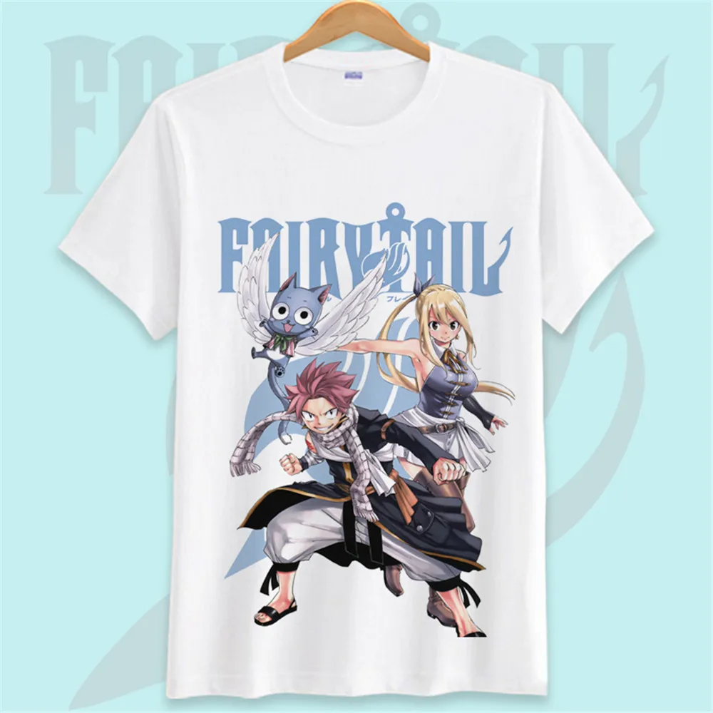 Cosplay&Ware [0]T-shirts Fairy Tail Cosplay T Shirt Black O-neck Short Sleeve Costumes Magical Tops Tees Adult Kid -Cosplay&Ware anime Shop