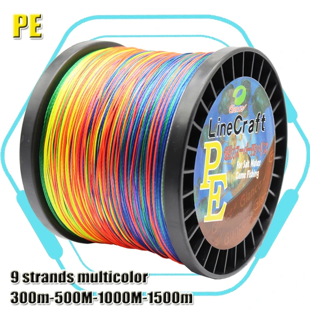 Multicolor Braided Fishing Line 9 Strands 300m-1500m Super Power Japan  Multifilament PE Extreme Braided Line Fishing Cord - AliExpress