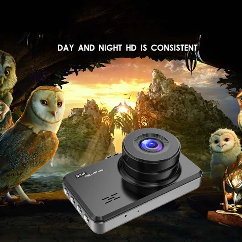 Одна запись Dash Cam Fhd 1080P 3,0 дюймов ЖК-экран приборной панели камеры автомобиля вождения рекордер с широкоугольным углом 140 градусов, Wdr, G-Se