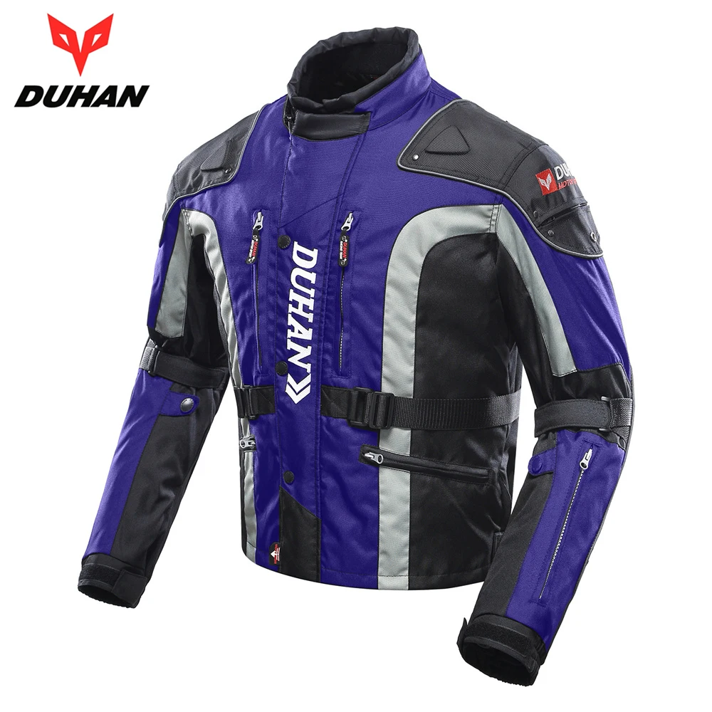 DUHAN Windproof Motorcycle Jacket Cold proof Moto Jacket Protective Gear Armor Men s Autumn Winter Motorbike