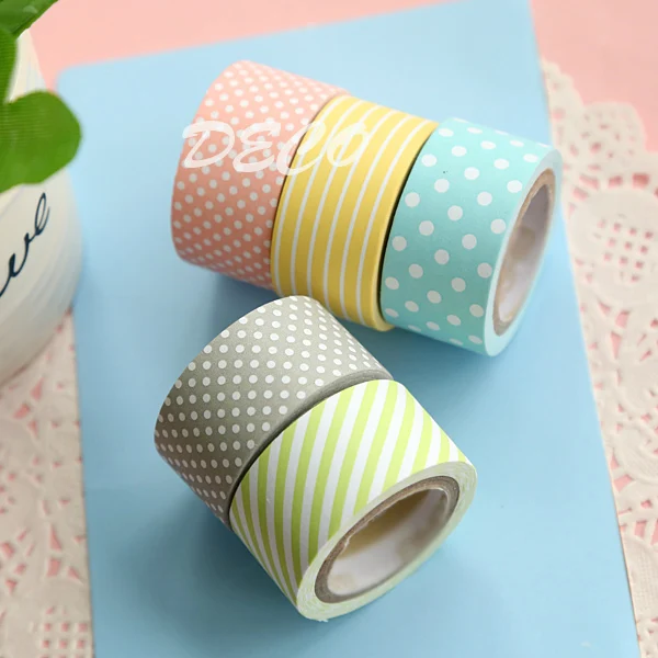 5pcs/lot Kawaii dot series masking paper tape, Sticky notes set,gift