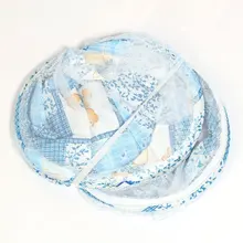 Складной Малыш, дети, младенец ребенок безопасный москитная сетка детская кроватка кровать манеж Игровая палатка синий