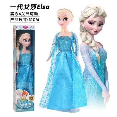 Disney Frozen 2 Эльза Анна фигурка игрушки 30 см Дисней замороженная Эльза игрушечная фигурка куклы, подарок на день рождения для Девочки Infantil кукла - Цвет: Elsa A