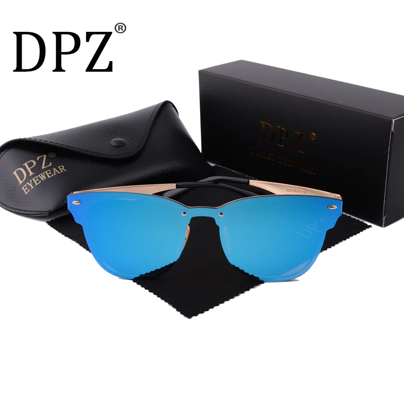 

2018 DPZ New Autumn winter Luxury Brand fashion half frame sunglasses women retro men driving sun glasses club UV400 sharp