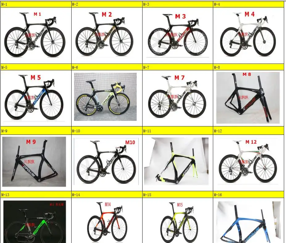 Clearance Promotion Sale Full Carbon Fiber T1000 Road Bike Frame with Logo RB1K RB1000  Available Size XS S M L CIPOLLIN Total 31 Colors 1