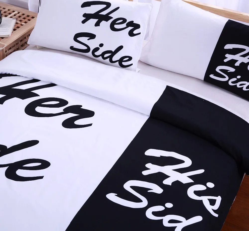 Black White Bedding Set 3 Pieces Queen King For Home