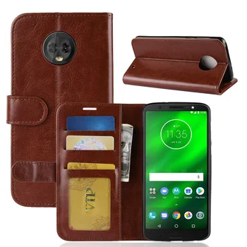 

Wallet Folio Stand Case For Moto G6 Luxury PU Leather Cover Card Slot Pocket Magnetic Case For Motorola Moto G6 Play Plus Coque