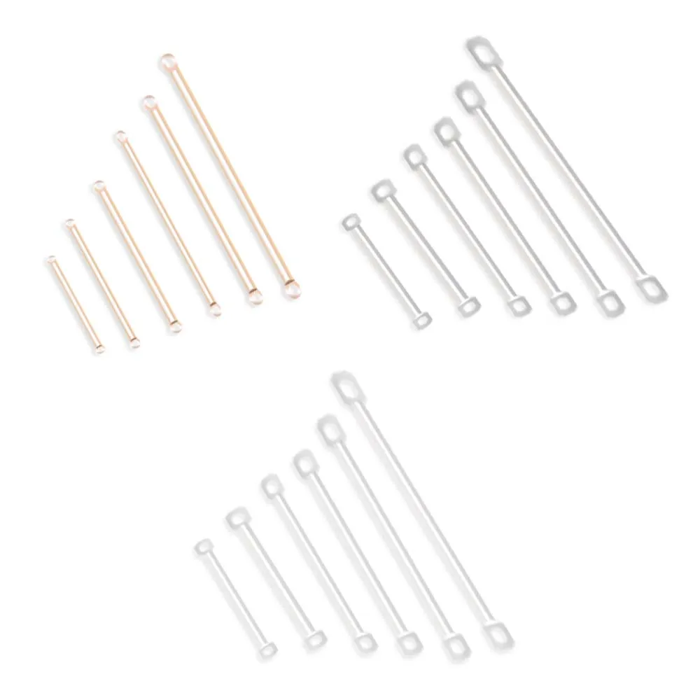 

100Pcs 15mm 20mm 25mm 30mm 40mm Two Hole Connecting Rods Earring Finding For Korea Minimalist Geometric DIY Handmade Accessories