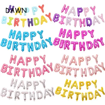 

16inch Happy Birthday balloon air Letters Alphabe kids toy wedding party birthday helium globos party foil baloon Supplies