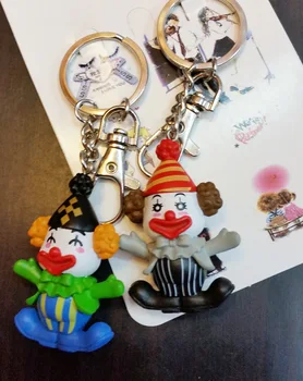 

FREE SHIPPING BY DHL 200pcs/lot 2015 Hot Selling Plastic 3D Clown Keychains Funny Couple Figures Keyrings for Wedding Gifts