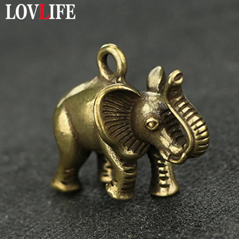 

Brass Charms Lucky Elephant Pendants for Necklaces/Bracelets/Keychains 40*28mm Retro Copper Thai Elephant Key Chains DIY Jewelry