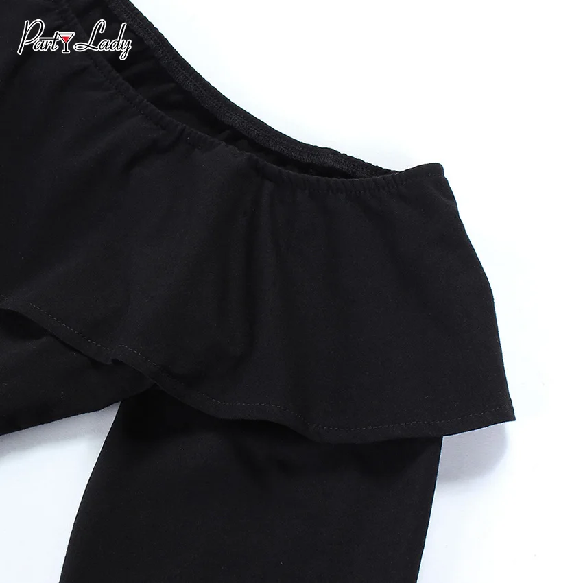 Party Lady New Plus Size Jumpsuits For Women 2018 Summer Women Rompers  Combination Female Sexy Loose Print Full Length Black -D