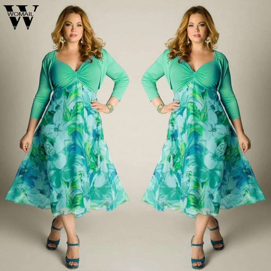 Womail dress Broadcloth Regular vestidos beautiful cheap dresses Plus