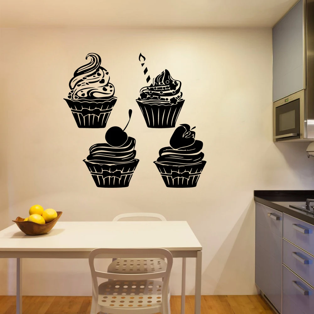 Family ice cream Wall Sticker Self Adhesive Vinyl Waterproof Wall Art Decal Removable Wall Sticker Background Wall Art Decal