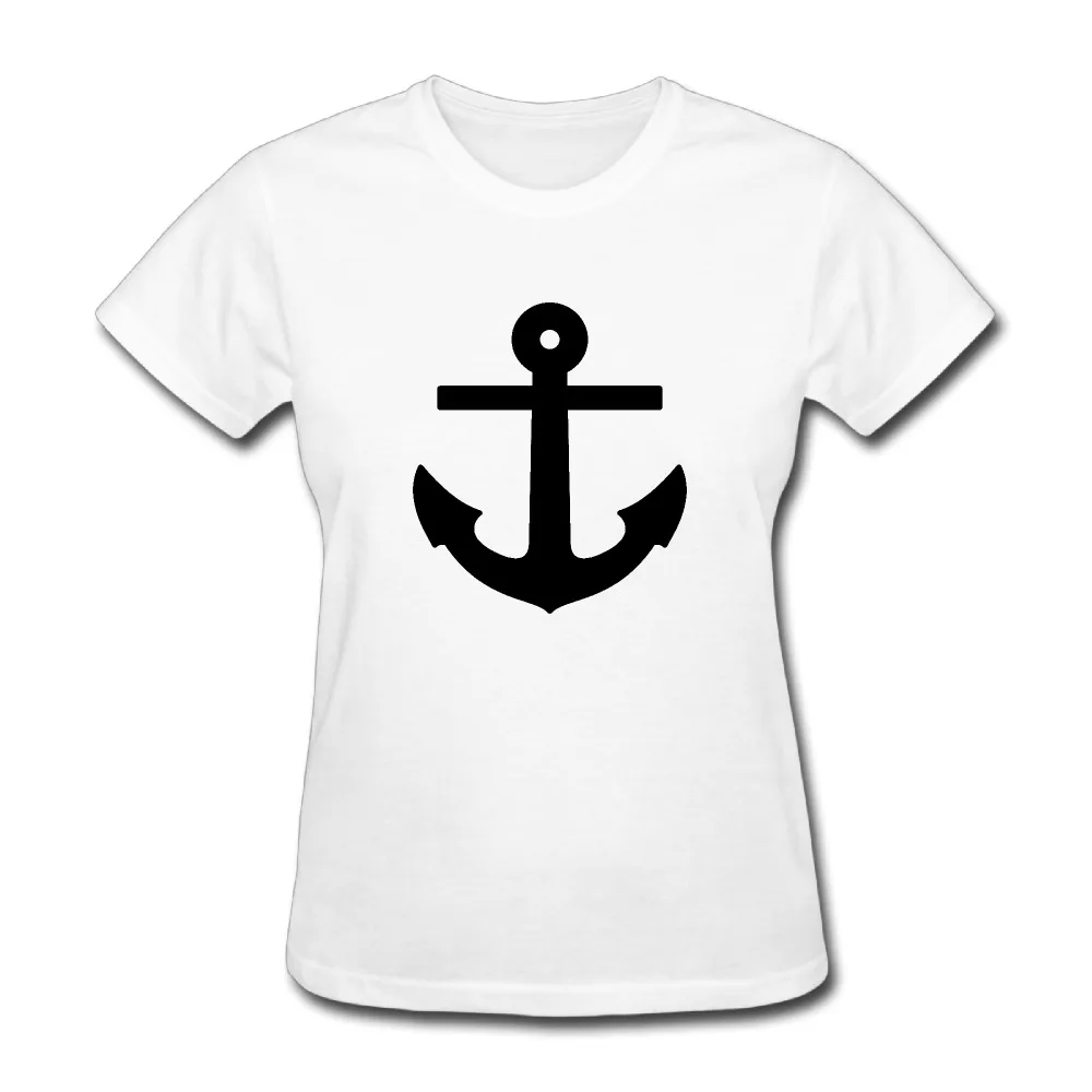 Women Anchor Marine Ocean Vacation Maritime printing short sleeve T ...
