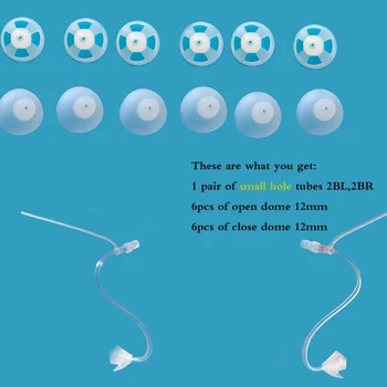

Small hole for ear care hearing aid sound tubes and domes in kit neccessory parts for changing of tubing for hearing amplifier