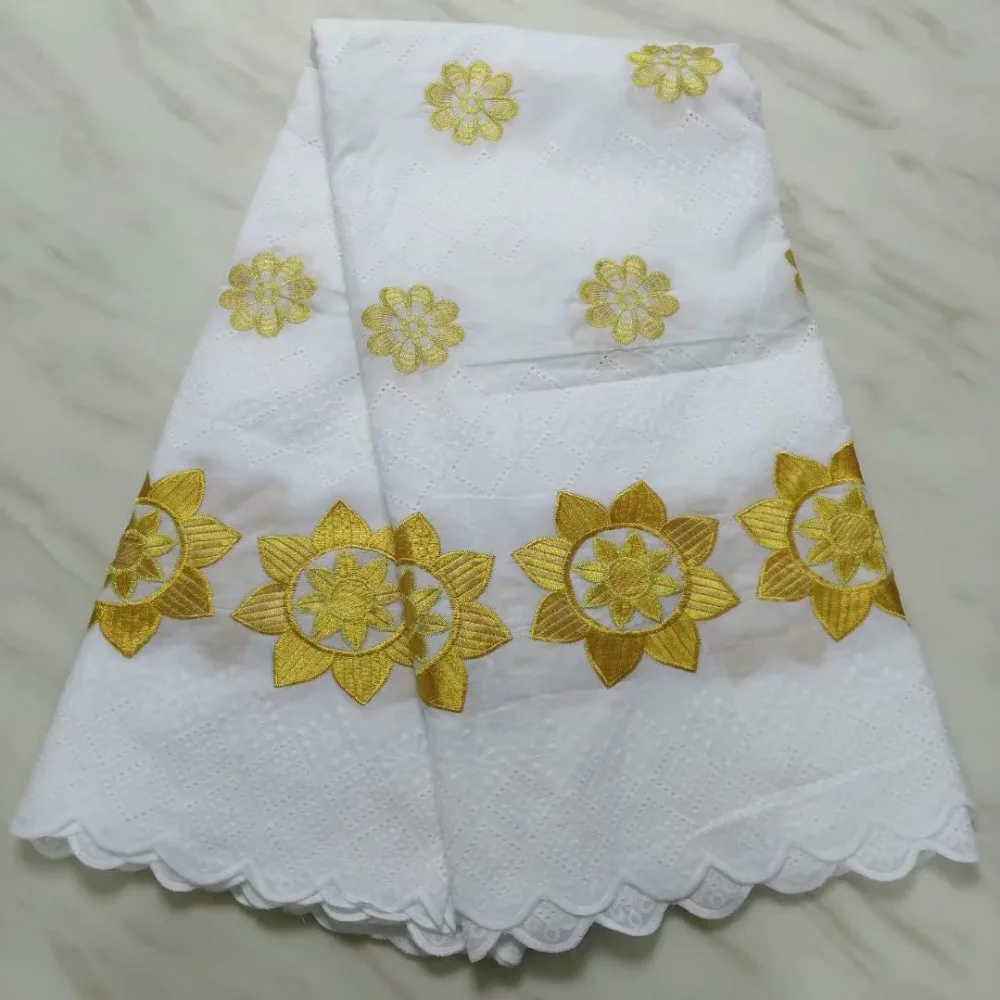 

pretty white plaid hole embroidered swiss lace cotton fabric flowers brode coton tissu africain 5yard brocade fabric for wedding