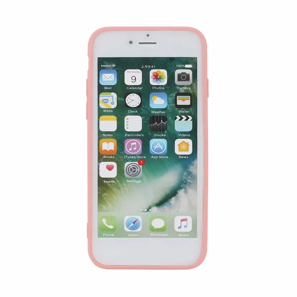 

Silicone Pink Matte Back Cover Shockproof Protective Phone Case Shell For iPhone 6/6S Plus