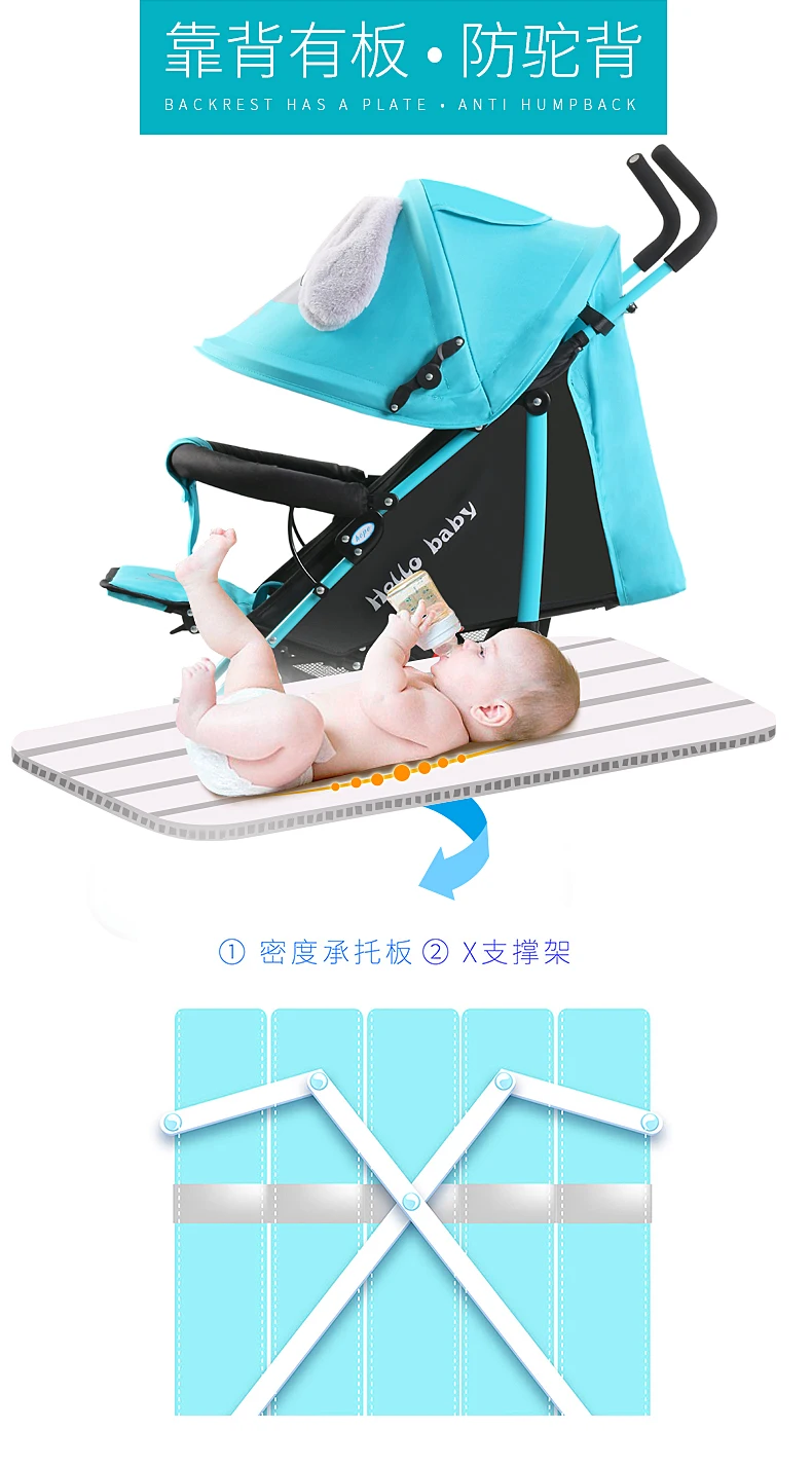 Lightn weight/детская коляска, может сидеть и складываться, Детская маленькая переносная коляска для новорожденного ребенка, ручная коляска с зонтиком, простая детская коляска