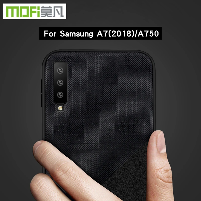 For Samsung Galaxy A7(2018) A750 Case MOFI Fashion Colth Fabric Full Package Premium Back Shell Cover Skin |