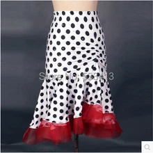 Костюм для латинских танцев, сексуальный черно-белый бриллиант, юбка для латинских танцев для женщин, танцевальная юбка для тренировок