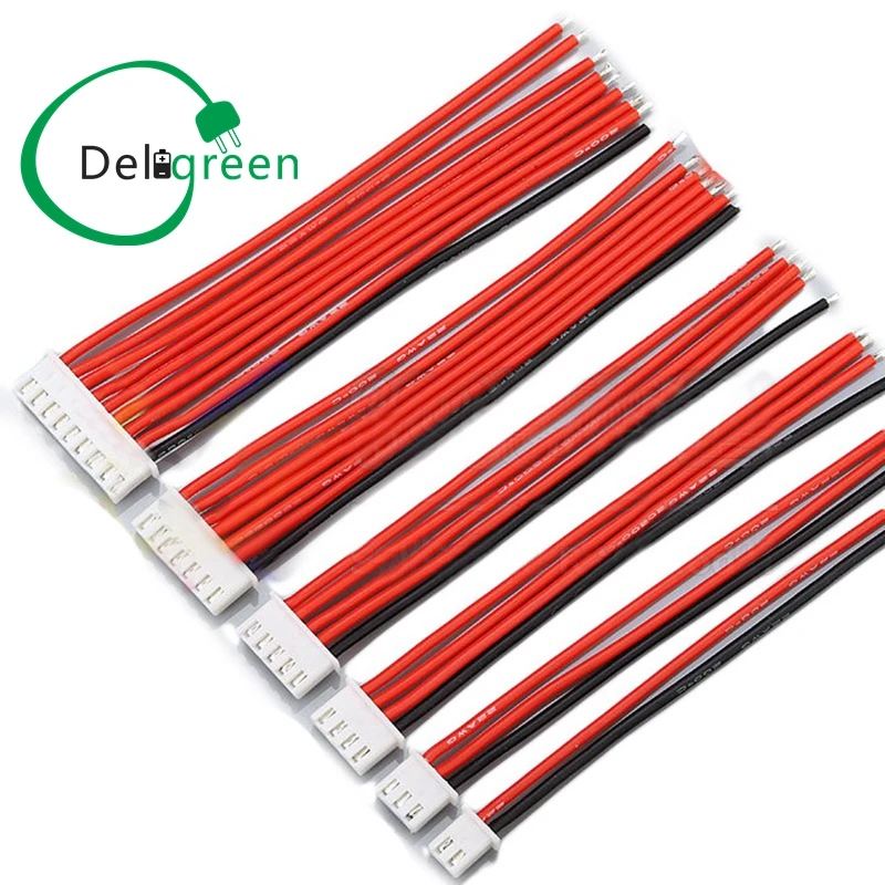 

4Pcs / a lot 1S 2S 3S 4S 5S LiPo Battery charging Extended line/Wire/Connector 20AWG 20cm Balancer Silicone Cable