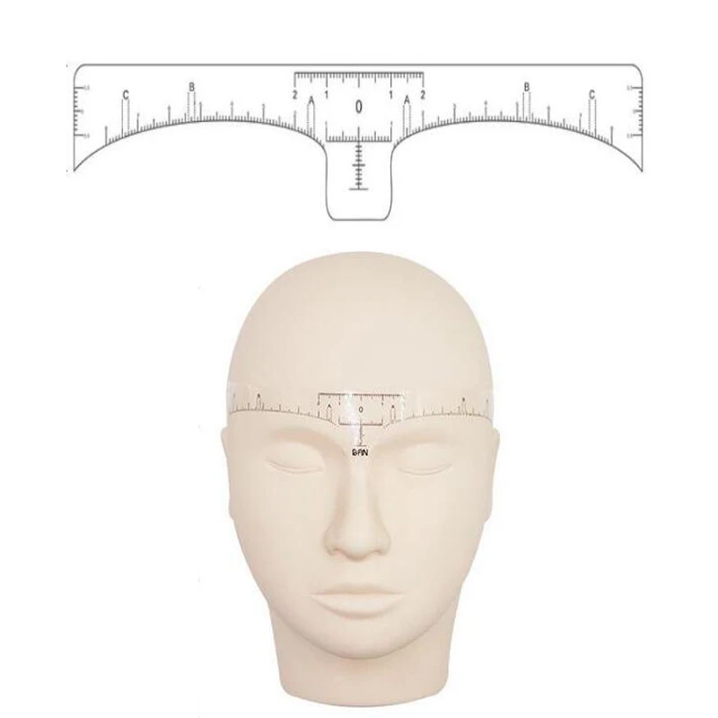 Одноразового использования, для микроблейдинга точную линейку Перманентный макияж tebori бровей инструменты для моделирования татуировки измерительные линейки Стикеры 20 штук