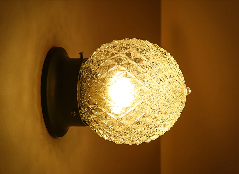 Plafoniere Led Vintage : Palla di vetro semplice industrial vintage corridoio plafoniere a